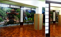 Progettazione interni palestra in stile giapponese