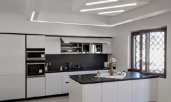 Progetto interni soggiorno e cucina per un villino a Roma